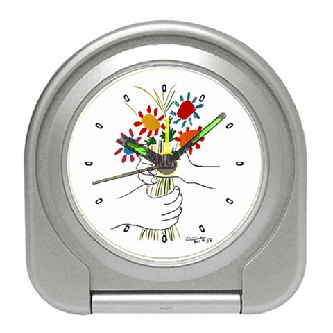 Petite Fleurs Picasso Travel Alarm Clock from ArtsNow.com Front