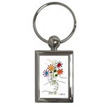 Petite Fleurs Picasso Key Chain (Rectangle)