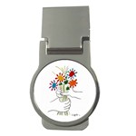 Petite Fleurs Picasso Money Clip (Round)