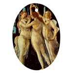 Three Graces Botticelli Ornament (Oval)