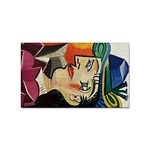 Woman with Blue Hat Picasso Sticker (Rectangular)