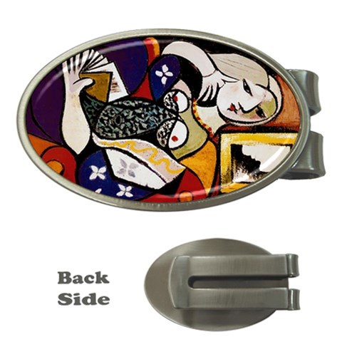 Woman with Book Picasso Money Clip (Oval) from ArtsNow.com Front