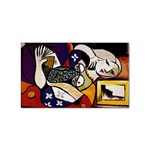 Woman with Book Picasso Sticker (Rectangular)