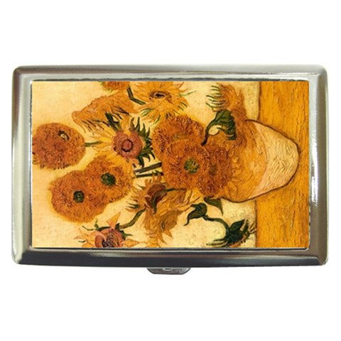 Vase With Sunflowers Van Gogh Cigarette Money Case from ArtsNow.com Front