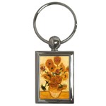 Vase With Sunflowers Van Gogh Key Chain (Rectangle)