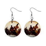 Washington Crossing the Delaware 1  Button Earrings