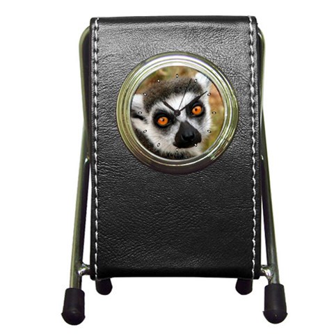 Lemur Pen Holder Desk Clock from ArtsNow.com Front