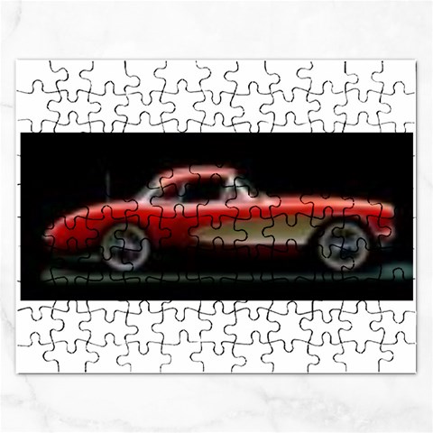 red corvette Jigsaw Puzzle (Rectangular) from ArtsNow.com Front