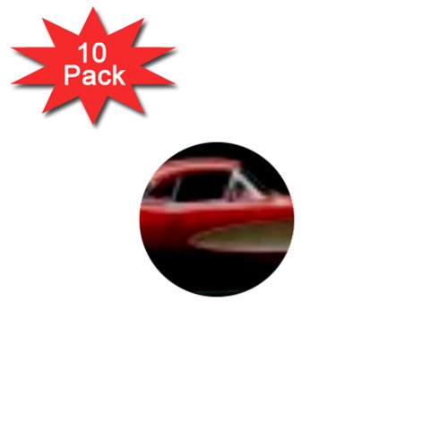 red corvette 1  Mini Button (10 pack)  from ArtsNow.com Front