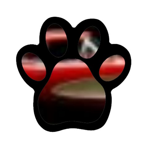 red corvette Magnet (Paw Print) from ArtsNow.com Front