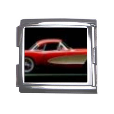 red corvette Mega Link Italian Charm (18mm) from ArtsNow.com Front