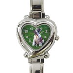 Bulldog Puppy Heart Italian Charm Watch