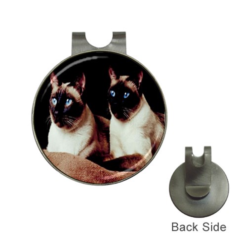 Siamese 3 Golf Ball Marker Hat Clip from ArtsNow.com Front