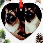 Siamese 3 Ornament (Heart)