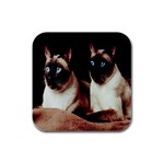 Siamese 3 Rubber Square Coaster (4 pack)