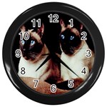 Siamese 3 Wall Clock (Black)