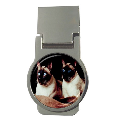 Siamese 3 Money Clip (Round) from ArtsNow.com Front