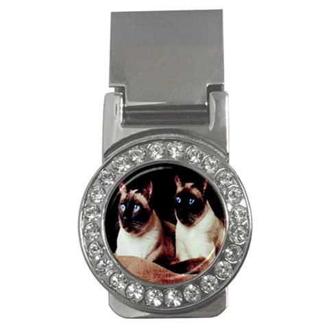 Siamese 3 Money Clip (CZ) from ArtsNow.com Front