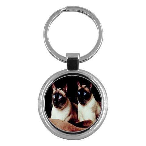 Siamese 3 Key Chain (Round) from ArtsNow.com Front