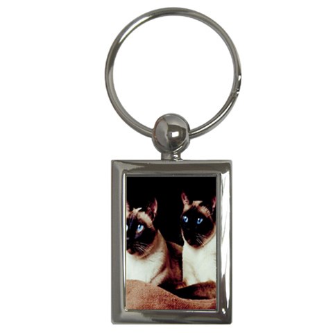 Siamese 3 Key Chain (Rectangle) from ArtsNow.com Front