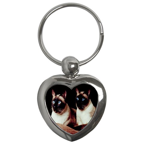 Siamese 3 Key Chain (Heart) from ArtsNow.com Front