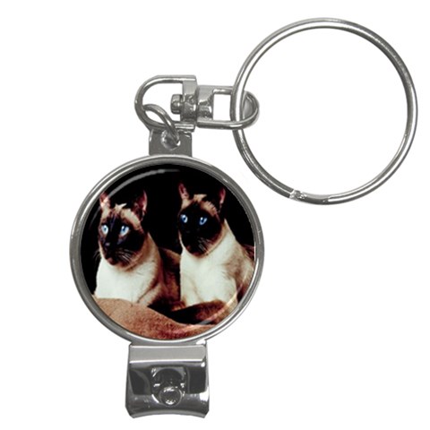 Siamese 3 Nail Clippers Key Chain from ArtsNow.com Front