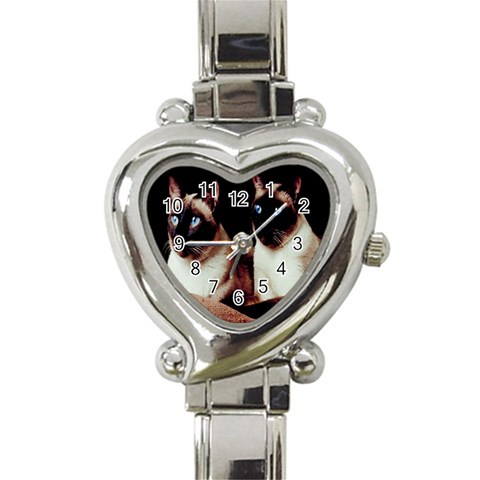 Siamese 3 Heart Italian Charm Watch from ArtsNow.com Front