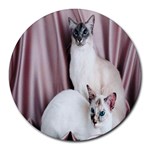 Siamese Sisters Round Mousepad