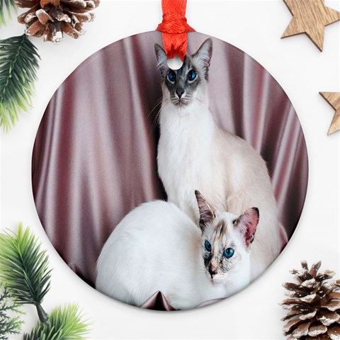 Siamese Sisters Ornament (Round) from ArtsNow.com Front