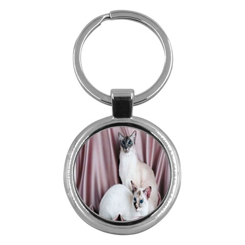 Siamese Sisters Key Chain (Round) from ArtsNow.com Front