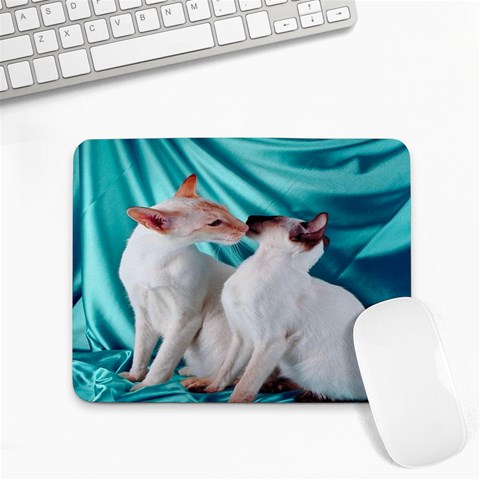 Siamese Kissy Kissy Small Mousepad from ArtsNow.com Front