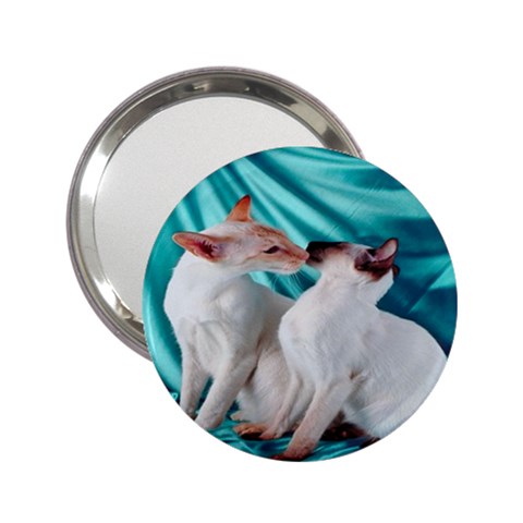 Siamese Kissy Kissy 2.25  Handbag Mirror from ArtsNow.com Front