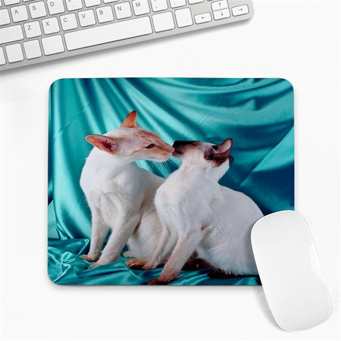 Siamese Kissy Kissy Large Mousepad from ArtsNow.com Front