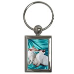 Siamese Kissy Kissy Key Chain (Rectangle)