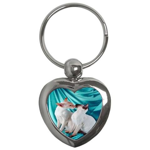 Siamese Kissy Kissy Key Chain (Heart) from ArtsNow.com Front