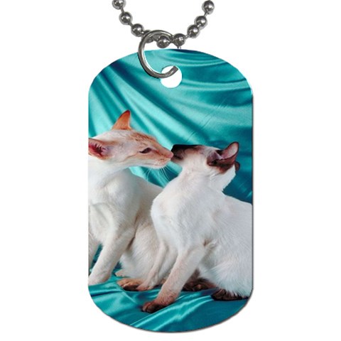 Siamese Kissy Kissy Dog Tag (One Side) from ArtsNow.com Front