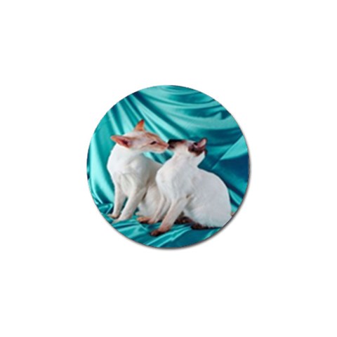 Siamese Kissy Kissy Golf Ball Marker (4 pack) from ArtsNow.com Front