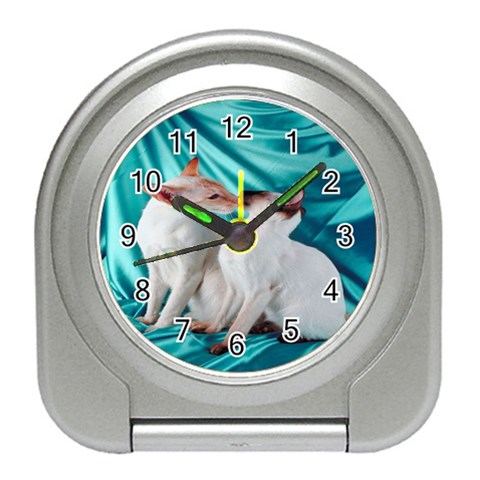 Siamese Kissy Kissy Travel Alarm Clock from ArtsNow.com Front