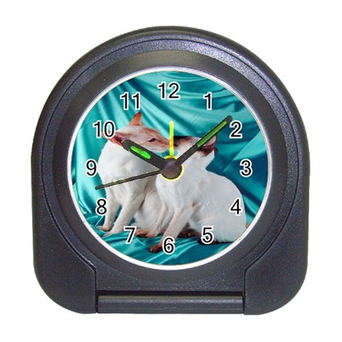 Siamese Kissy Kissy Travel Alarm Clock from ArtsNow.com Front