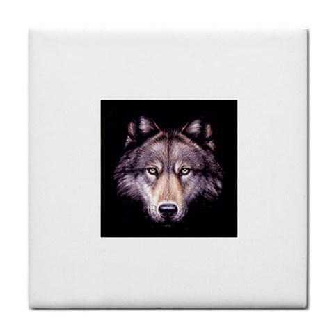 wolf Tile Coaster from ArtsNow.com Front