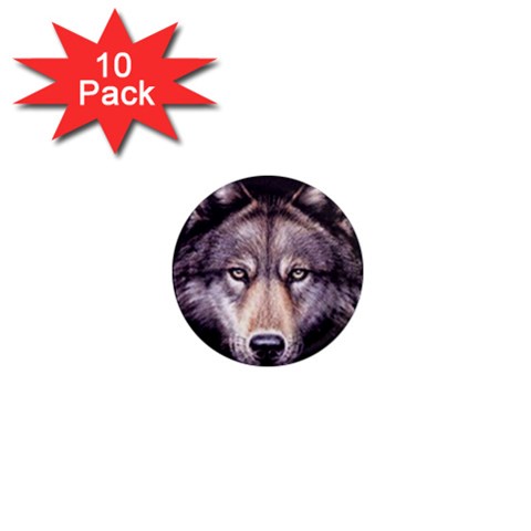 wolf 1  Mini Magnet (10 pack)  from ArtsNow.com Front