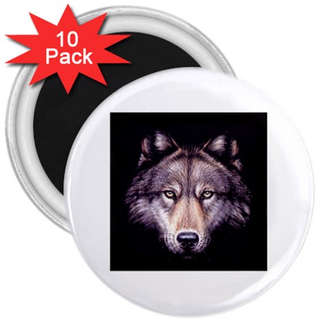 wolf 3  Magnet (10 pack) from ArtsNow.com Front