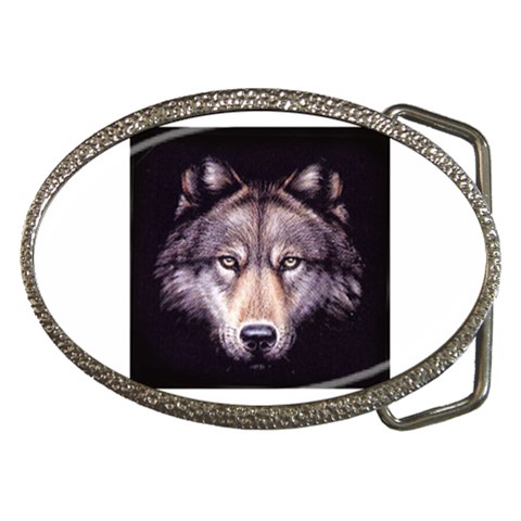 wolf Belt Buckle from ArtsNow.com Front