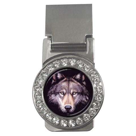 wolf Money Clip (CZ) from ArtsNow.com Front