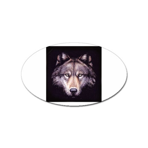 wolf Sticker (Oval) from ArtsNow.com Front