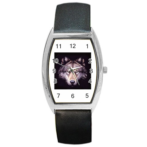 wolf Barrel Style Metal Watch from ArtsNow.com Front