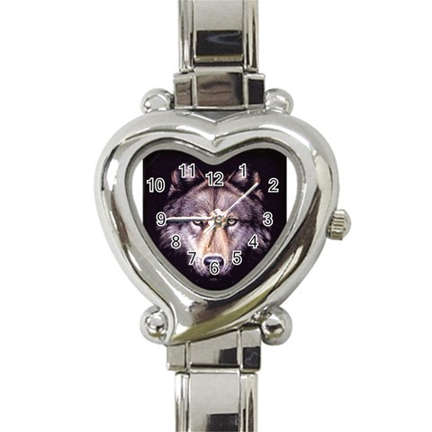 wolf Heart Italian Charm Watch from ArtsNow.com Front