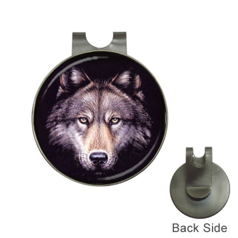 wolf Golf Ball Marker Hat Clip from ArtsNow.com Front