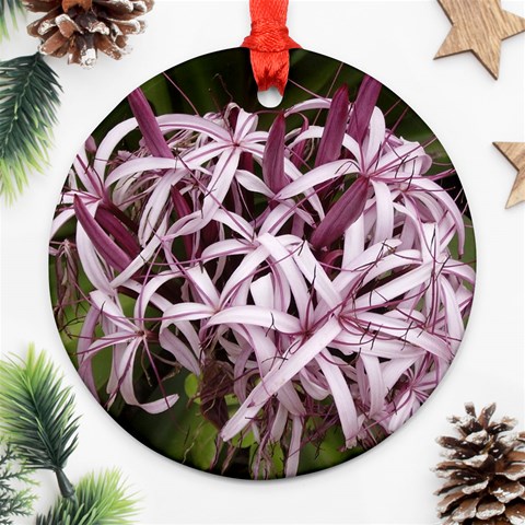 purple flowers Ornament (Round) from ArtsNow.com Front