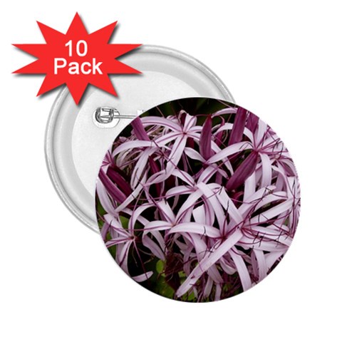 purple flowers 2.25  Button (10 pack) from ArtsNow.com Front